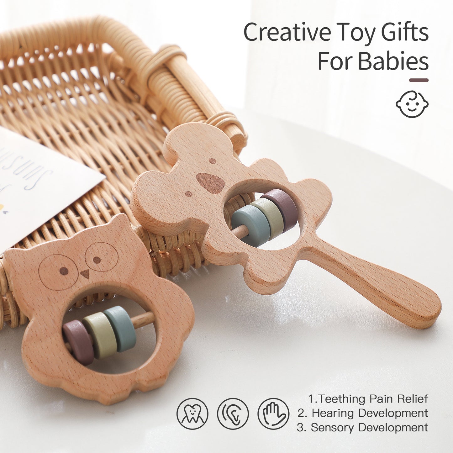 Baby Hand-held Wooden Toys
