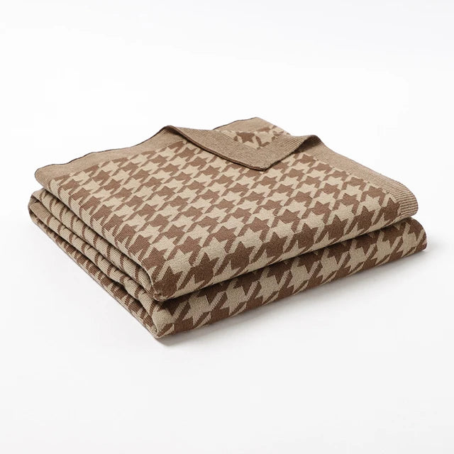 Baby Knitted Cotton Blanket - Reverse Chequered Collection