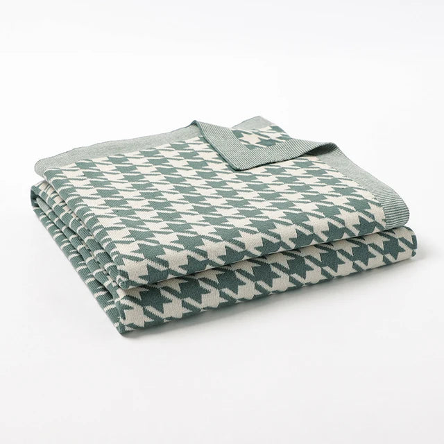 Baby Knitted Cotton Blanket - Reverse Chequered Collection