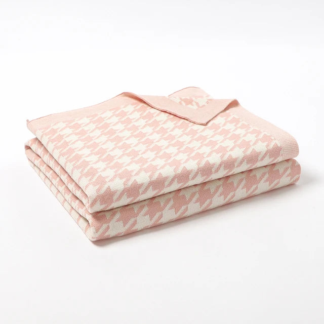 Baby Knitted Cotton Blanket - Reverse Chequered Collection
