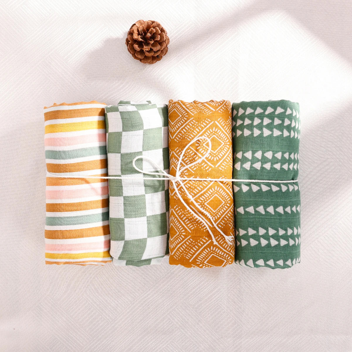 4 Pack Bamboo Swaddle Set