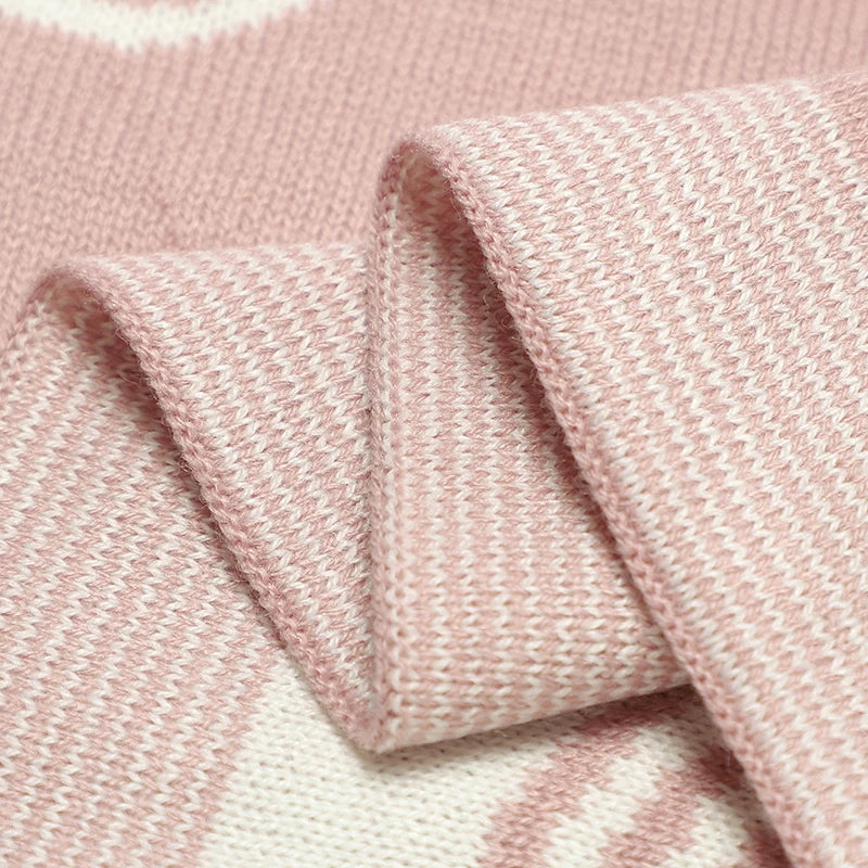Baby Knitted Cotton Blanket - Rainbow