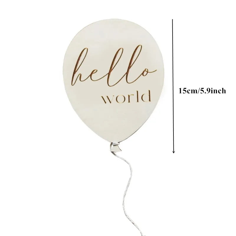 Balloon Baby Milestone Cards – Newborn Photo Props & Keepsake
