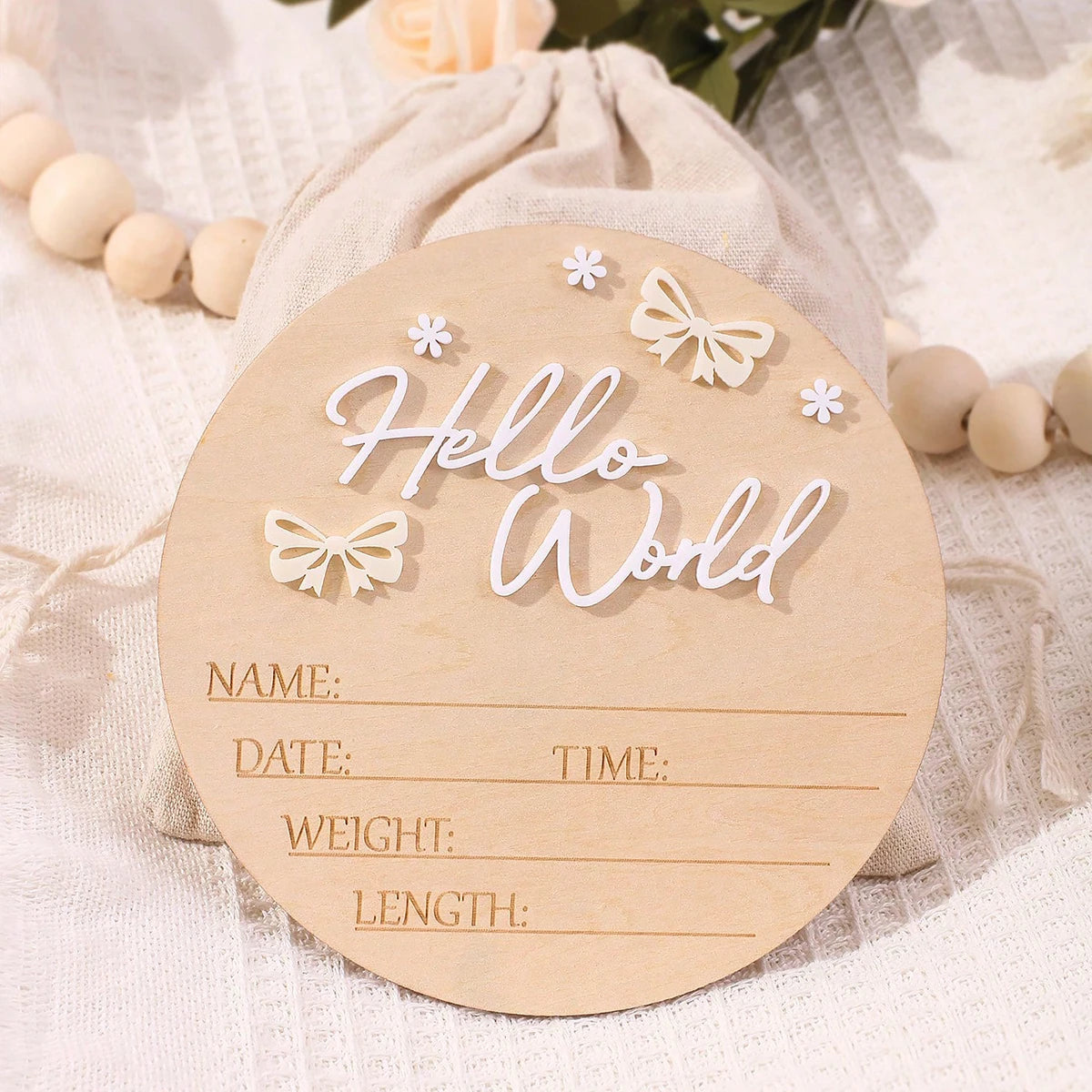 Hello World | Baby Milestone Card
