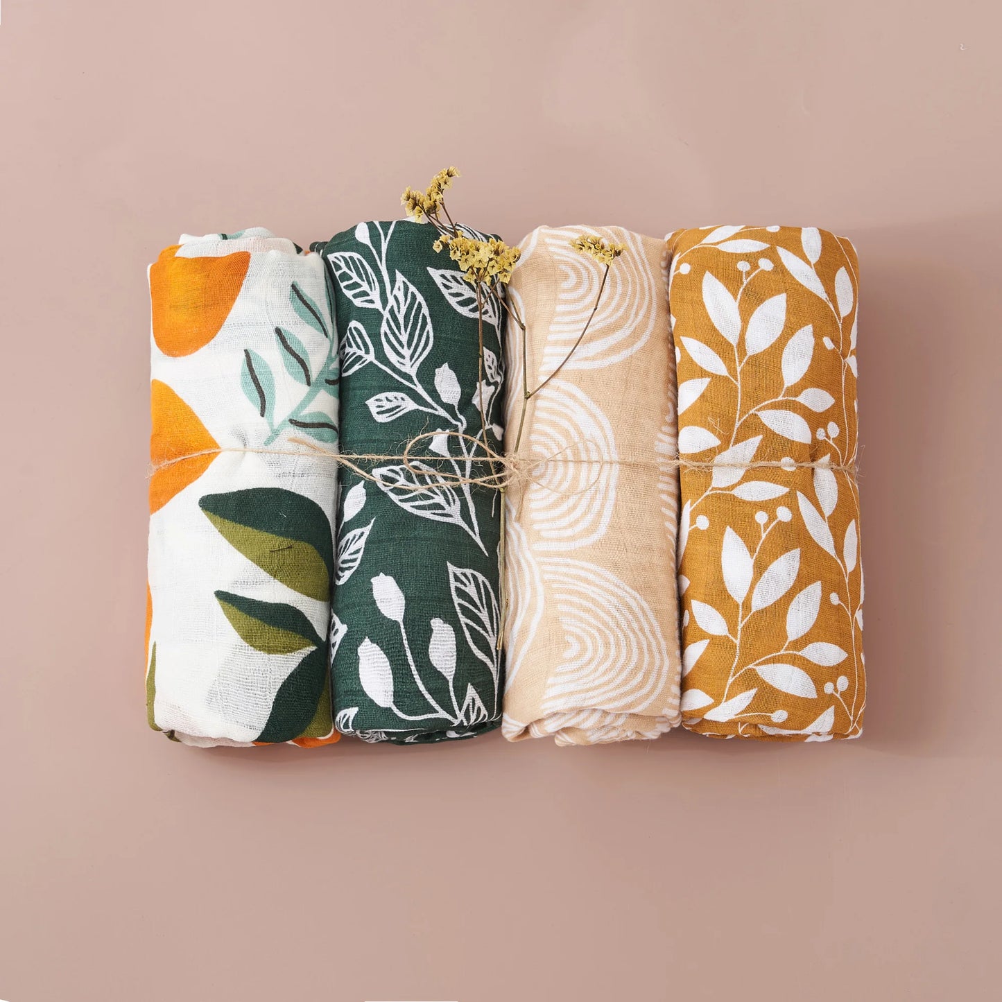 4 Pack Bamboo Swaddle Set