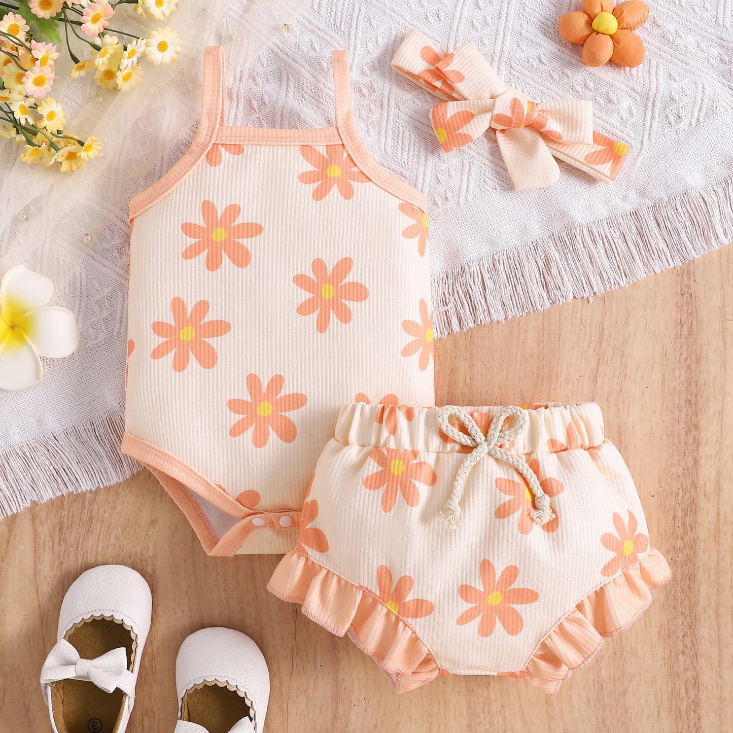 Romper & Bloomer Set - Daisy Blossom Collection