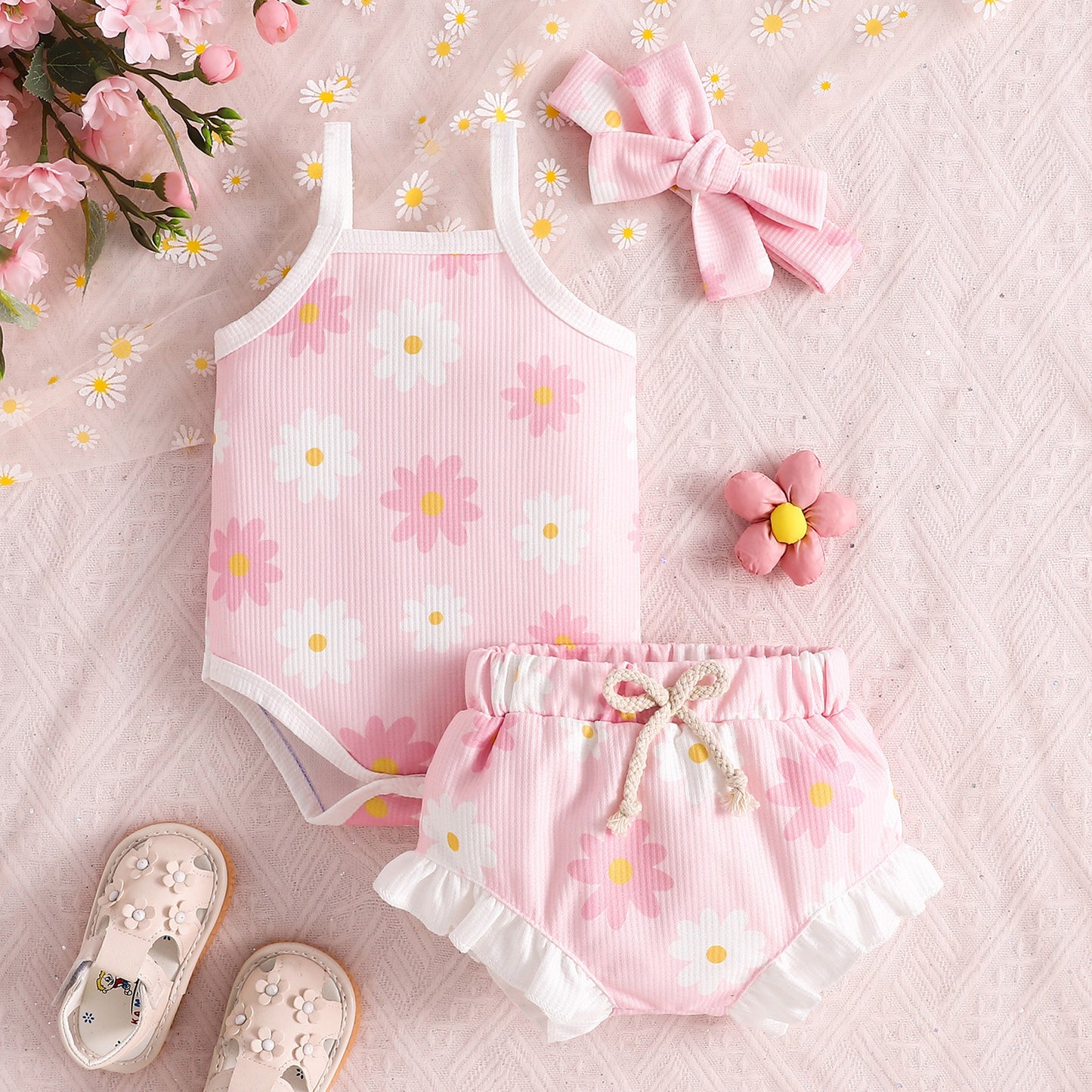 Romper & Bloomer Set - Daisy Blossom Collection