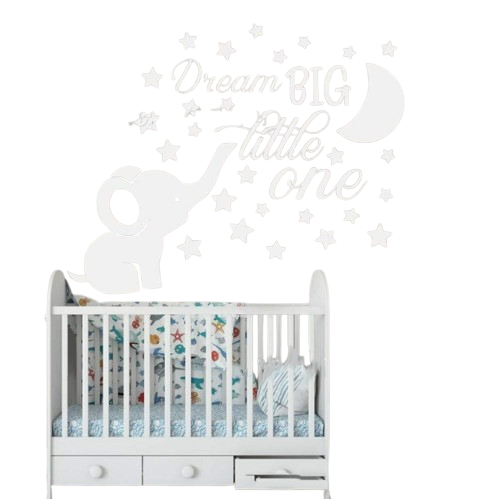 Cute Elephant Pattern Wall Sticker