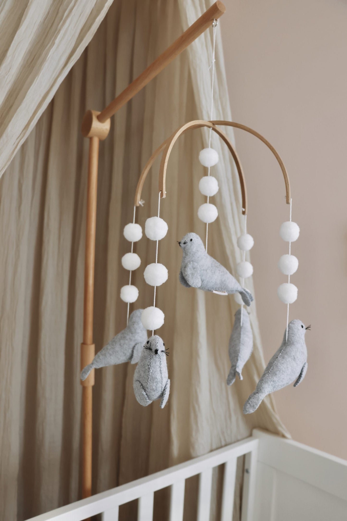 Handmade baby mobile seals-0