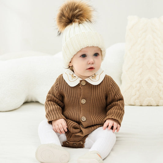 Knitted Newborn Baby Romper
