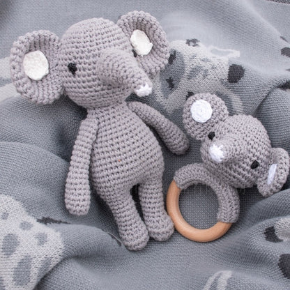 Handmade Crochet Rattle Set
