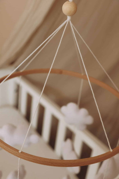 Handmade Clouds baby mobile-9