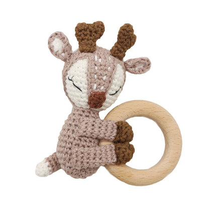 Handmade Crochet Fox Rattle Toy
