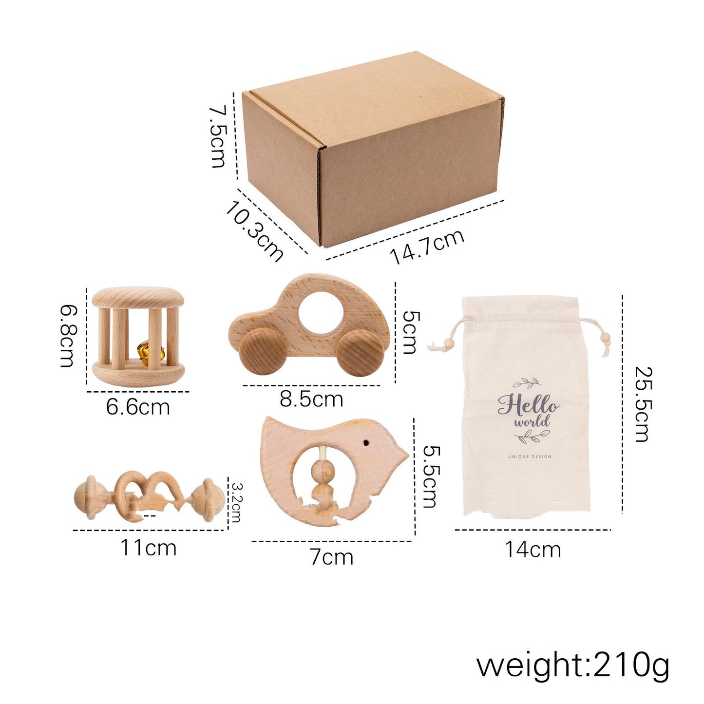 Baby Rattle Educational Gift Set