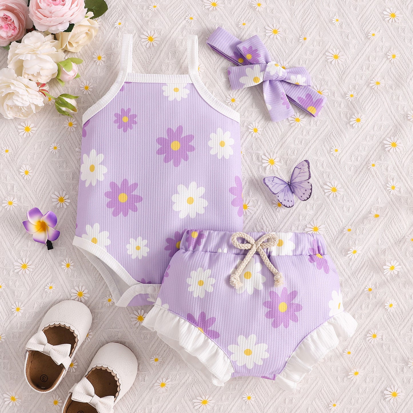 Romper & Bloomer Set - Daisy Blossom Collection