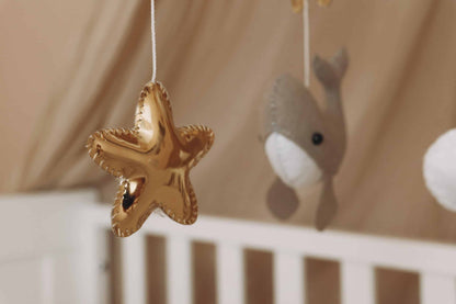 Handmade Little Whales baby mobile-6