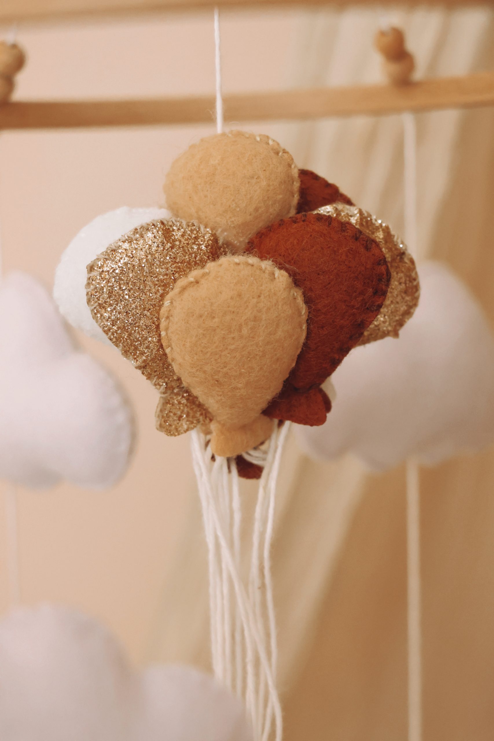 Handmade Bunny baby mobile  bordeaux-6