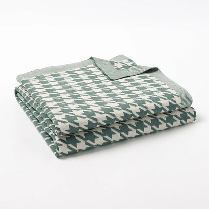 Baby Knitted Cotton Blanket - Reverse Chequered Collection