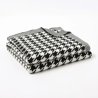 Baby Knitted Cotton Blanket - Reverse Chequered Collection