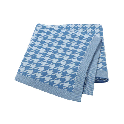 Baby Knitted Cotton Blanket - Reverse Chequered Collection