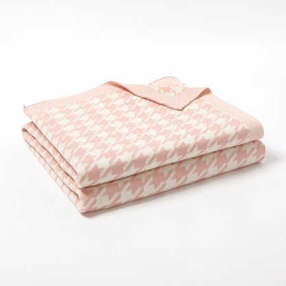 Baby Knitted Cotton Blanket - Reverse Chequered Collection