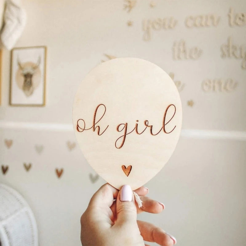 Balloon Baby Milestone Cards – Newborn Photo Props & Keepsake
