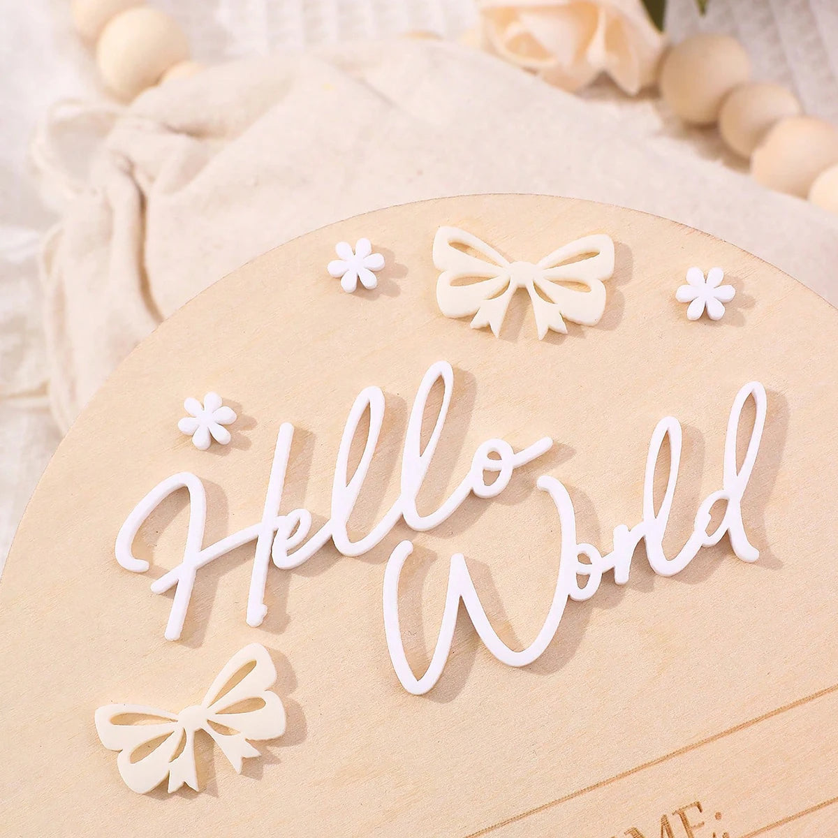 Hello World | Baby Milestone Card
