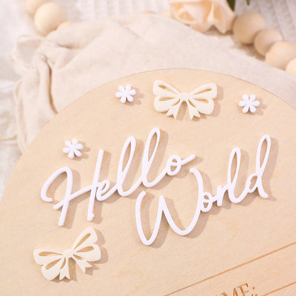 Hello World | Baby Milestone Card