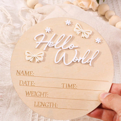 Hello World | Baby Milestone Card