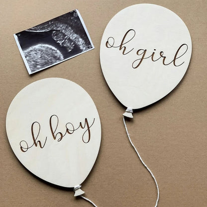 Balloon Baby Milestone Cards – Newborn Photo Props & Keepsake