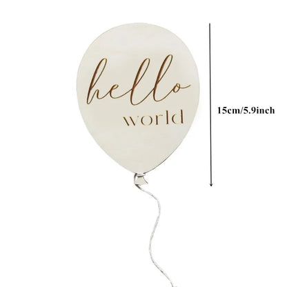 Balloon Baby Milestone Cards – Newborn Photo Props & Keepsake