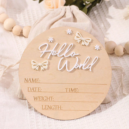 Hello World | Baby Milestone Card
