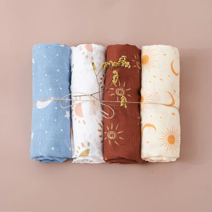 4 Pack Bamboo Swaddle Set