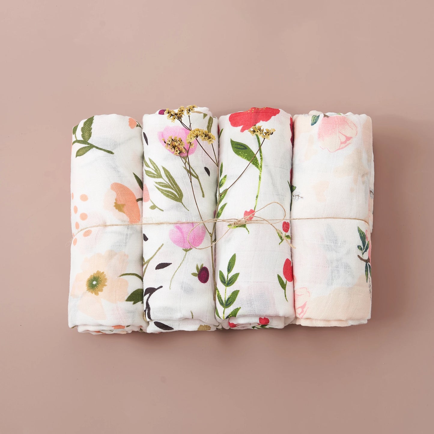 4 Pack Bamboo Swaddle Set