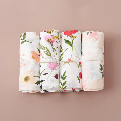 4 Pack Bamboo Swaddle Set