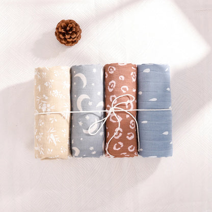 4 Pack Bamboo Swaddle Set