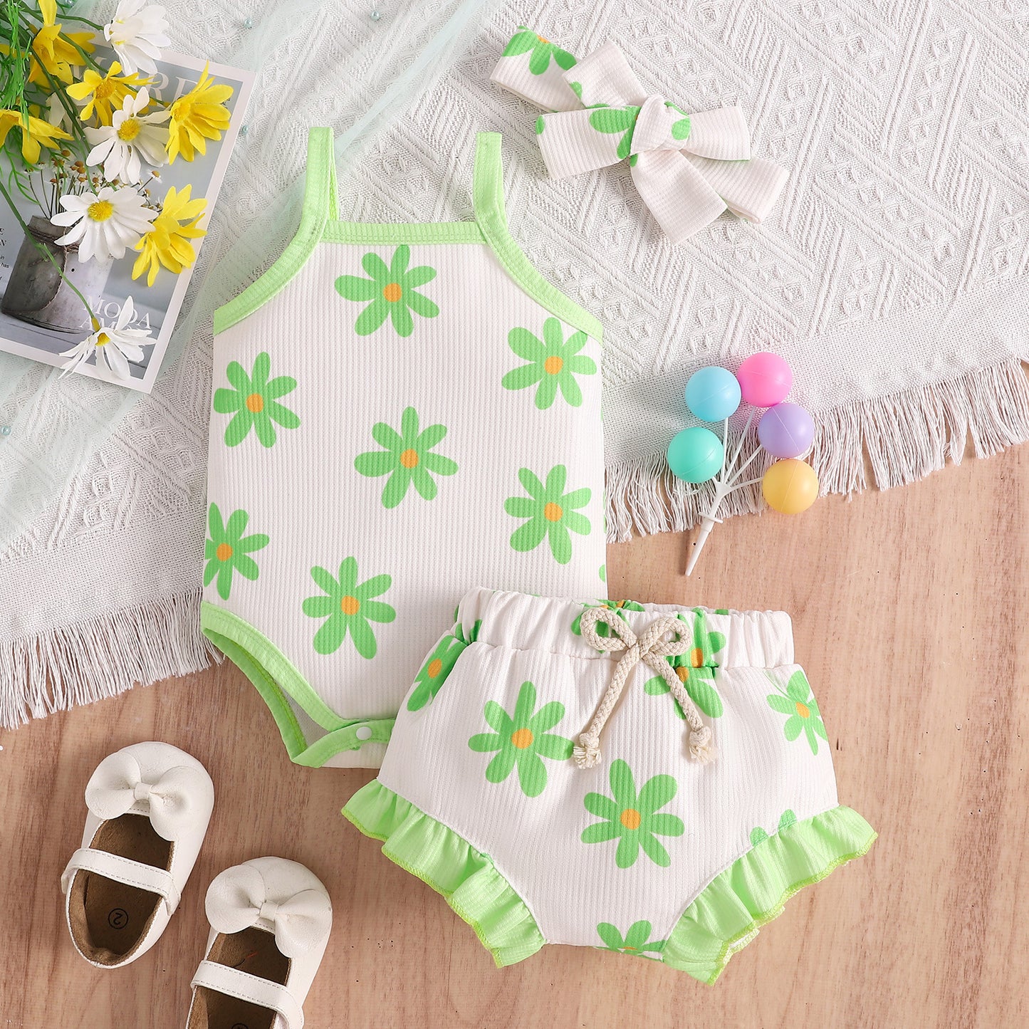 Romper & Bloomer Set - Daisy Blossom Collection