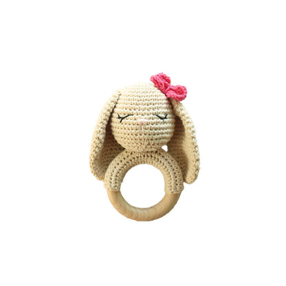 Wool Crochet Rabbit Rattle Toy