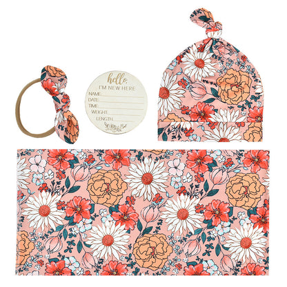 4 Piece Swaddle Set - Blossom & Breeze Collection