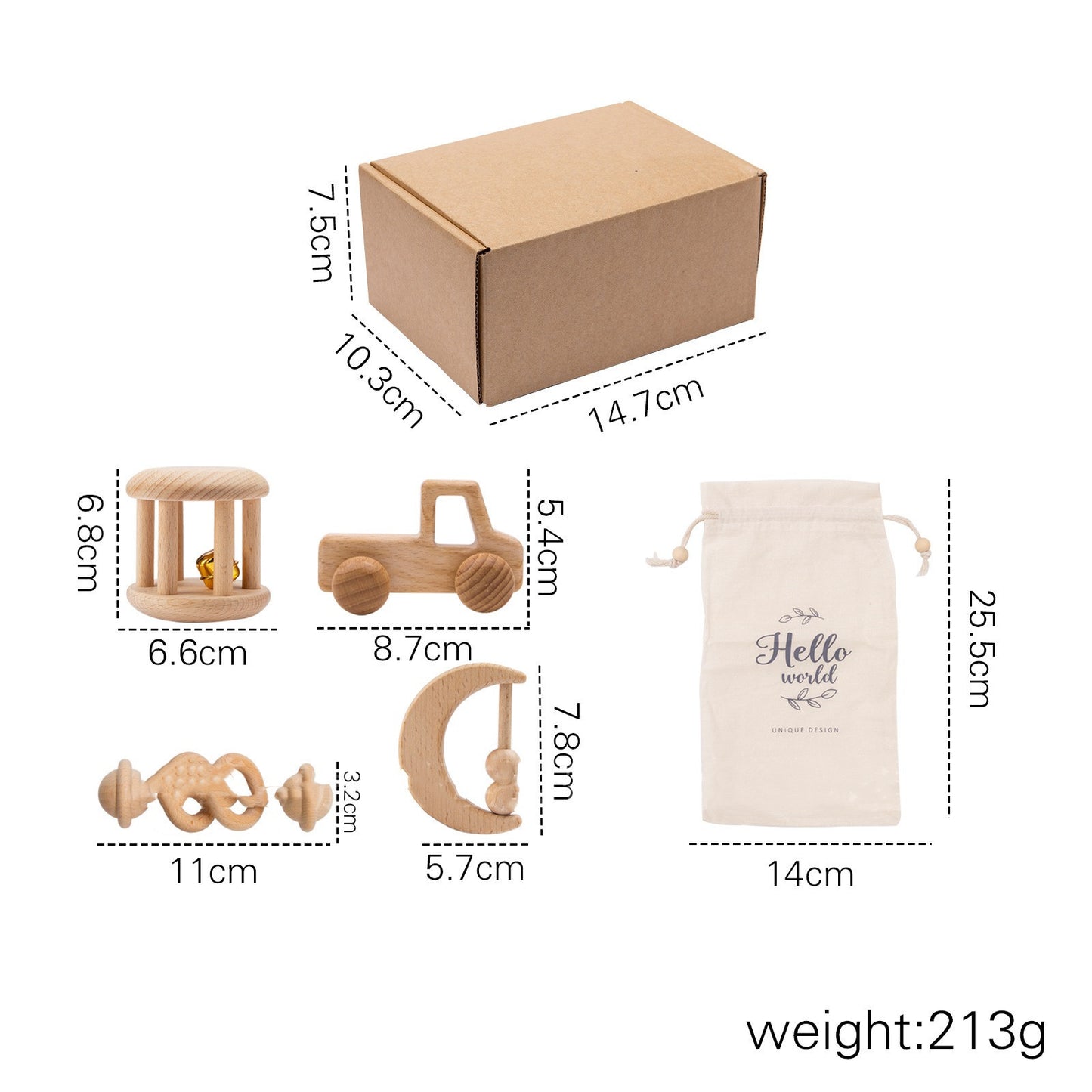 Baby Rattle Educational Gift Set