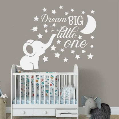 Cute Elephant Pattern Wall Sticker