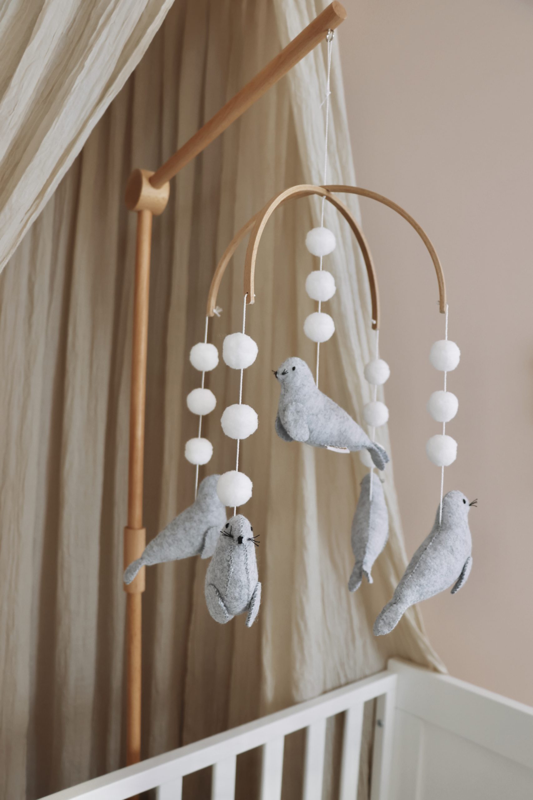 Handmade baby mobile seals-0